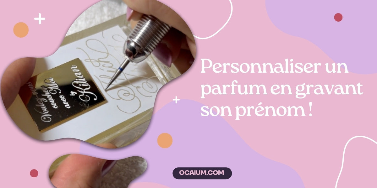 Bannière blog, personnalisation parfum gravure prénom