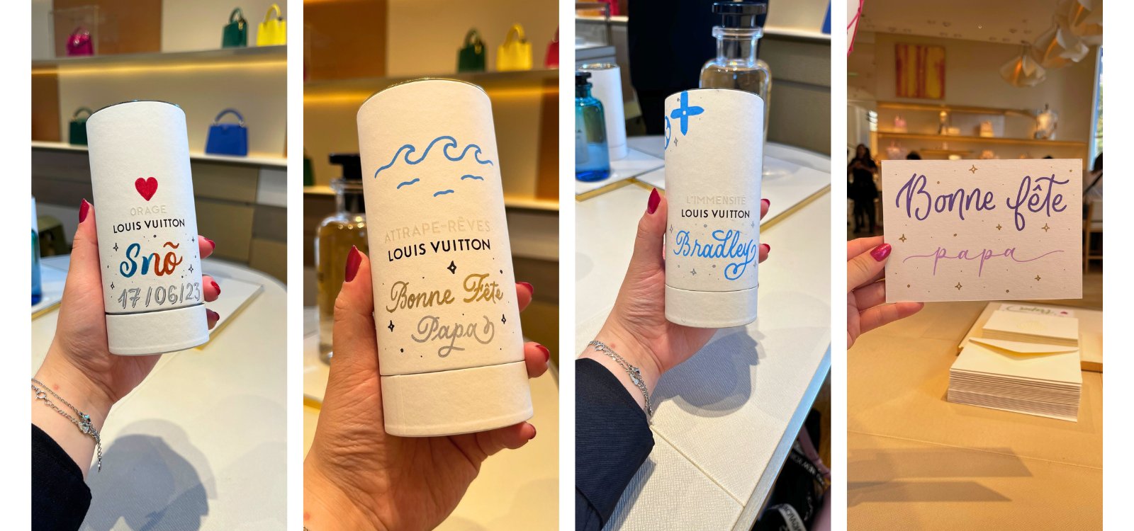 Personnalisation des boîtes de parfum pour les clients de la marque Louis Vuitton